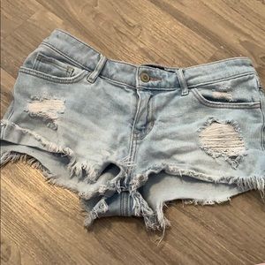Distressed Jean shorts